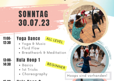 Ein runder Nachmittag mit Tanz, Yoga und Hula Hoops in Stuttgart, Deutschland