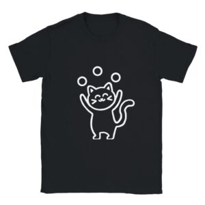 Cute Juggling Cat – Weiches Unisex T-Shirt mit klassischem Rundhalsausschnitt