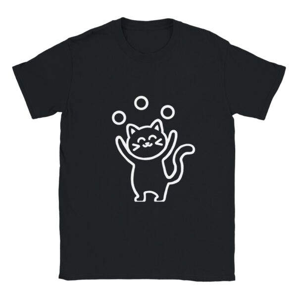 Cute Juggling Cat – Weiches Unisex T-Shirt mit klassischem Rundhalsausschnitt