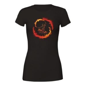 Feuertanz– Premium Damen T-Shirt mit Rundhalsausschnitt